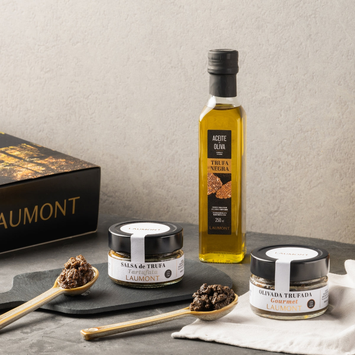 PACK APERITIVO - Aceite de Trufa Negra + Tartufata + Olivada Trufada